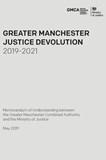 Cover Page Greater Manchester Justice Devolution 2019 to 2021 cover page